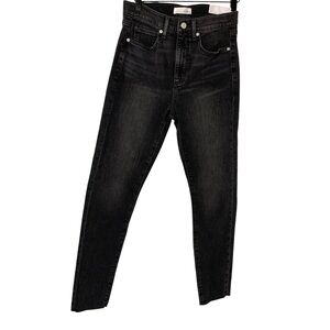 NWT The Loft Washed Black Size 26 The Skinny High Rise Regular Inseam Jeans
